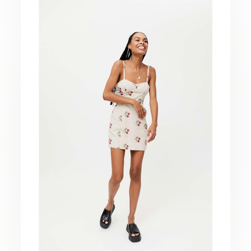 NWT UO Sweet On You Cherry Print Mini Dress - SIZE L